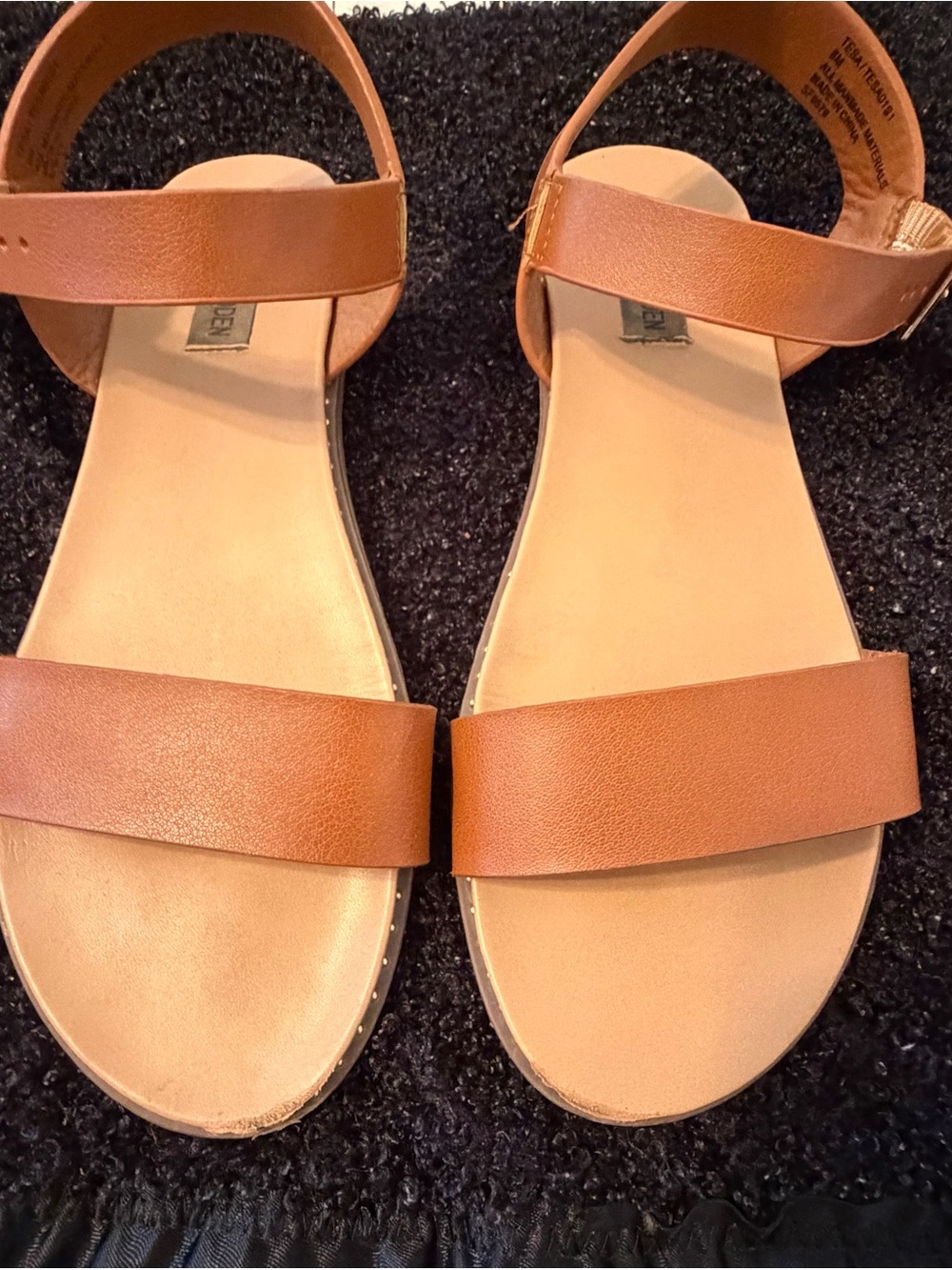 Steve Madden Women's Tan Two-Strap Casual Sandals